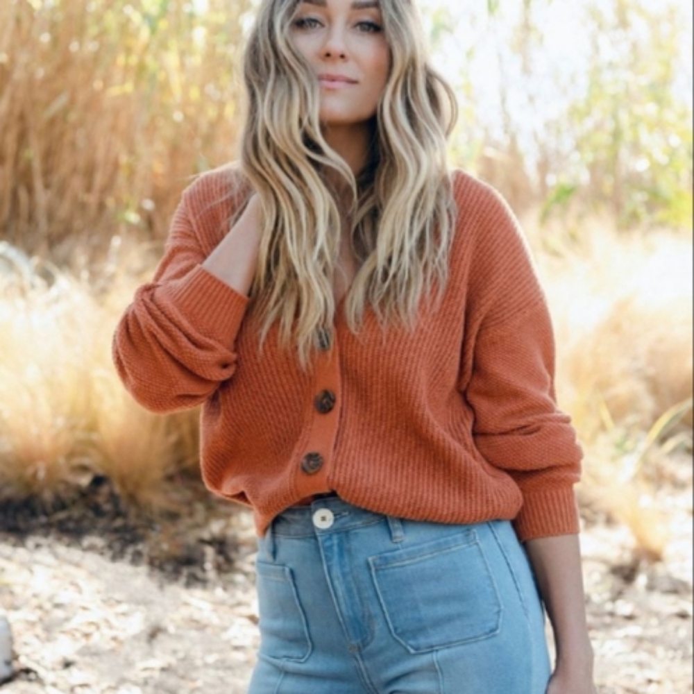 LC Lauren Conrad Textured Knit Cardigan